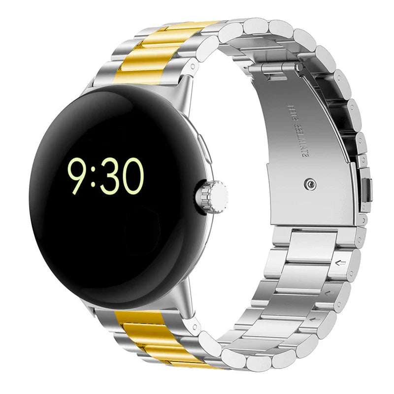Pulsera para Reloj en Acero Templado Smartwatch Google Pixel Watch 1 & 2 plata oro