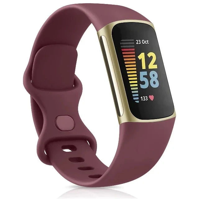 Pulsera para reloj Fitbit Charge 5 burdeos