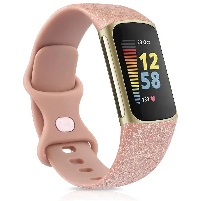 Pulsera para reloj Fitbit Charge 5 dorada rosa brillante