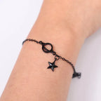 Pulsera Negra con Estrella