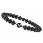 Pulsera negra inicial m