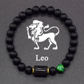 Pulsera Negra Signo del Zodiaco Astro Negro 12 Constelaciones leo