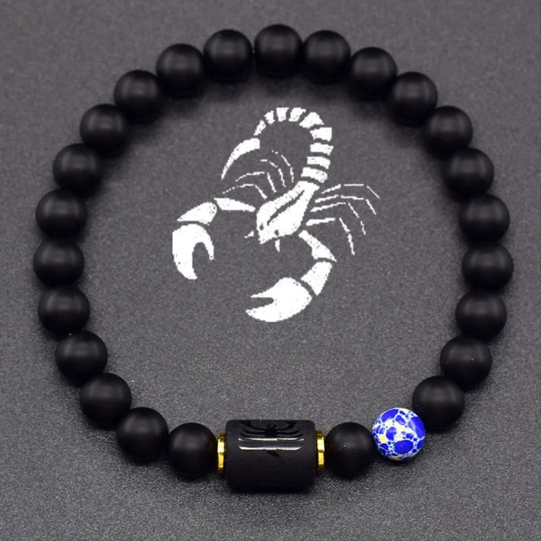 Pulsera Negra Signo del Zodiaco Astro Negro 12 Constelaciones