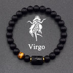 Pulsera Negra Signo del Zodiaco Astro Negro 12 Constelaciones virgo