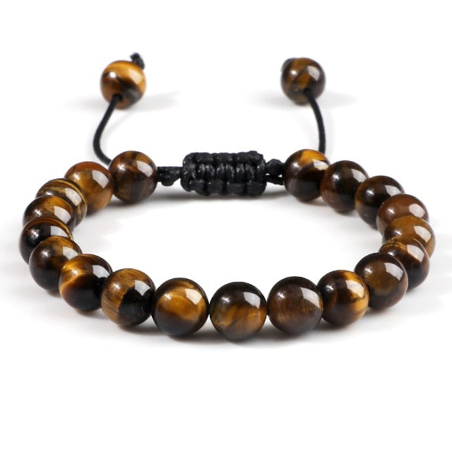 Pulsera Ojo de Tigre Gourmette para Mujer y Hombre Protección contra Energías Negativas, Relajación, Reducción del Estrés