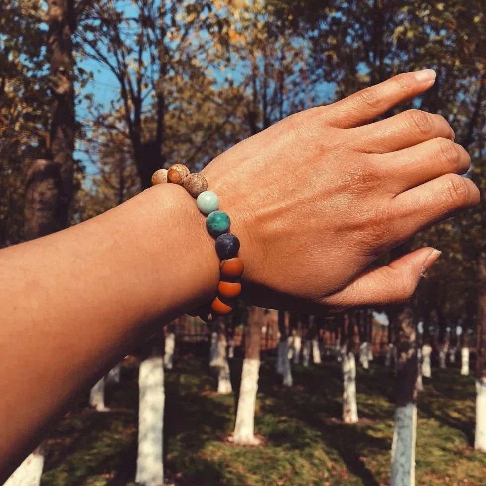 Pulsera Perlas Planetas Sistema Solar 7 Chakras