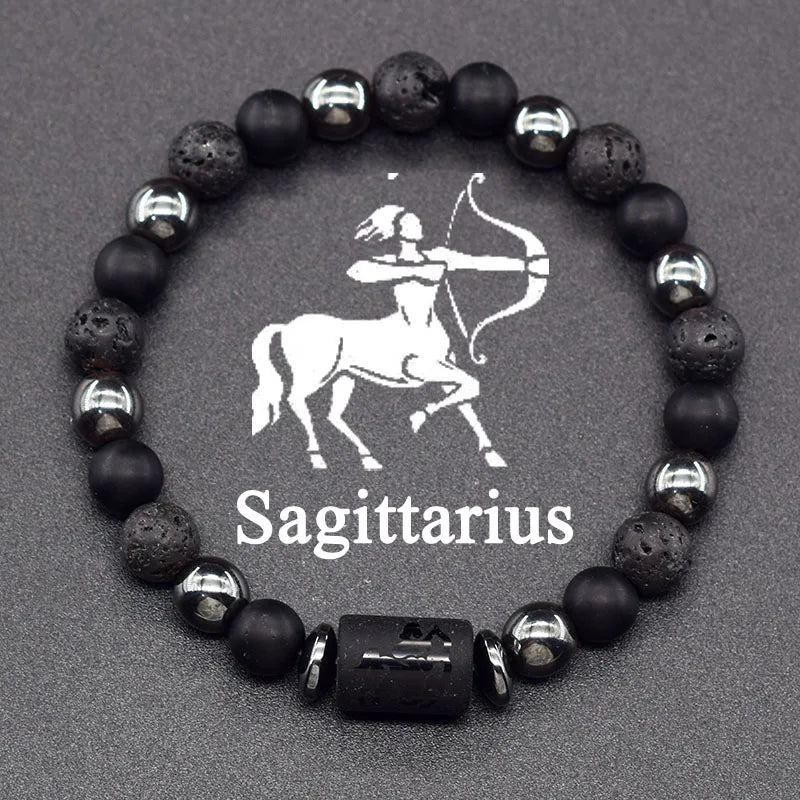 4Pulsera de Perlas Signo del Zodiaco 12 Constelaciones sagitario