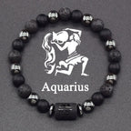 Pulsera de Perlas Signo del Zodiaco 12 Constelaciones acuario