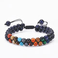 Pulsera Piedra 7 Chakras Negra