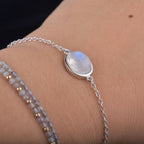 Pulsera Pierre De Lune en Plata Gourmette Fertilidad