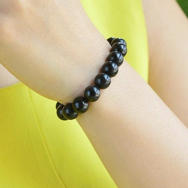 Pulsera de Piedra Negra Turmalina