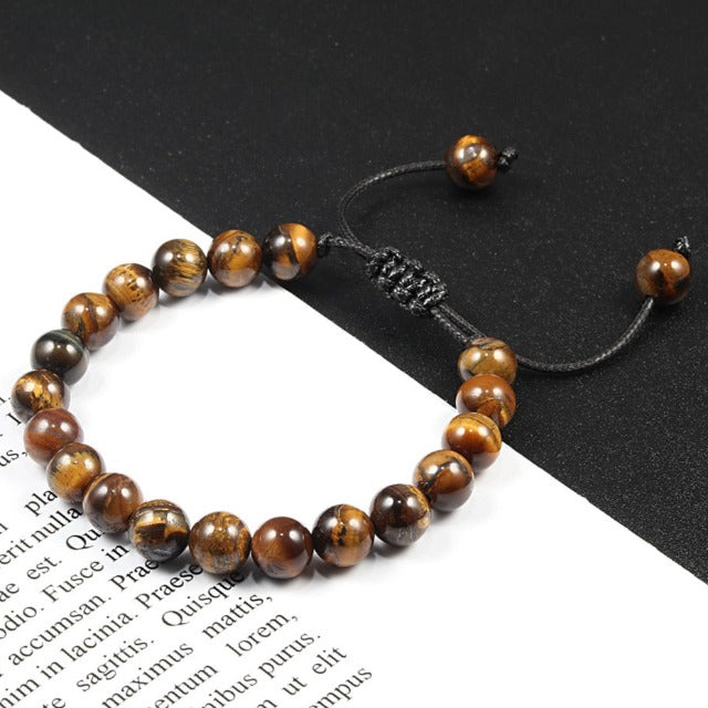 Pulsera de Piedra Ojo de Tigre Gourmette
