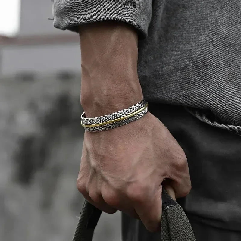 Pulsera Pluma Étnica para Mujer u Hombre