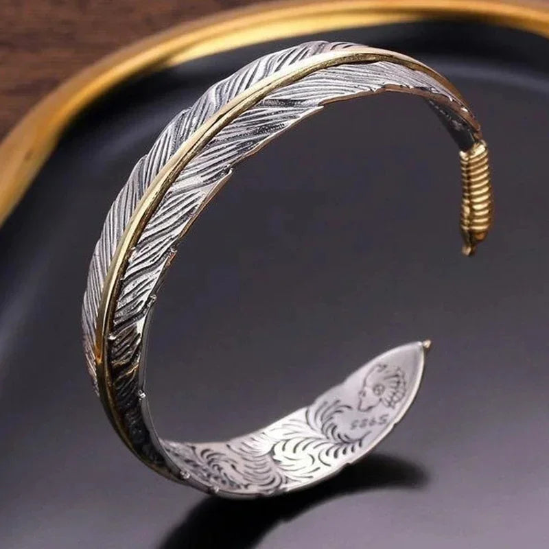 Pulsera Pluma Étnica para Mujer u Hombre