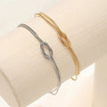 Pulsera para Pareja Nudo Entrelazado Oro y Plata (Juego de 2 Pulseras)