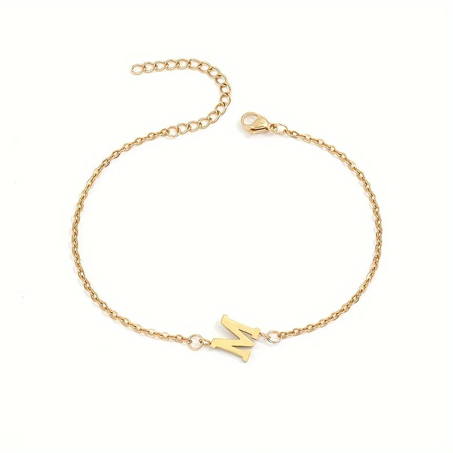 Pulsera Personalizada para Mujer con Inicial Oro m