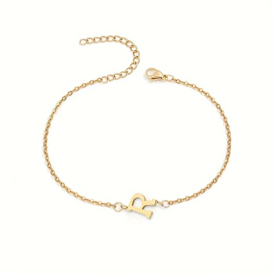 Pulsera Personalizada para Mujer con Inicial Oro r