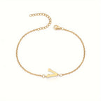 Pulsera Personalizada para Mujer con Inicial Oro v