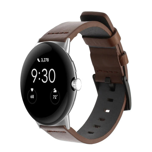 Correa para Google Pixel Watch de cuero marrón 1, 2, 3, 41 mm 45 mm