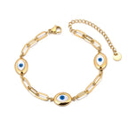 Pulsera Rétro Contra el Mal de Ojo oro