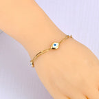 Pulsera Rétro Contra el Mal de Ojo oro