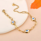 Pulsera Rétro Contra el Mal de Ojo oro