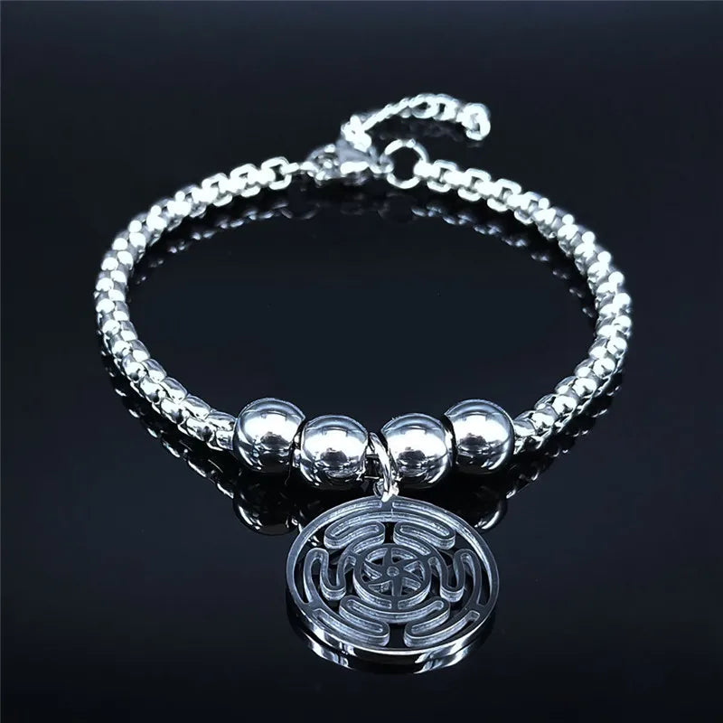 Brazalete Rueda de Hécate Strophalos Brujería Wicca