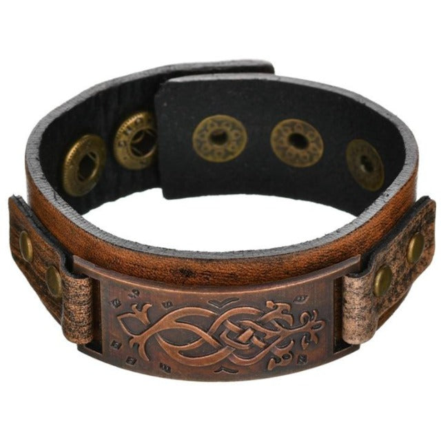 Pulsera Escandinava de Cuero para Hombre