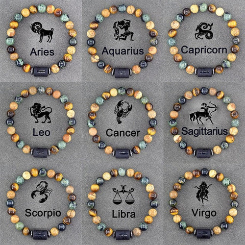 Pulsera Signo Del Zodiaco 12 Constelaciones Cadena Hombre Mujer Astrología