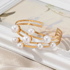 Pulsera Estilizada con Perlas Blancas
