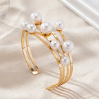 Pulsera Estilizada con Perlas Blancas
