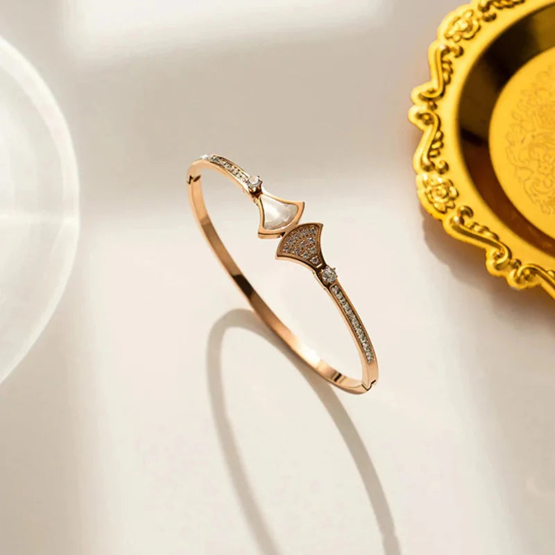 Pulsera Étnica de Concha Concha de Vieira oro rosa
