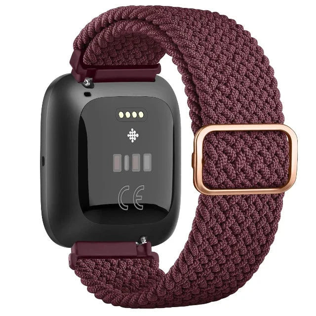 Pulsera Súper Elástica para Reloj Fitbit Versa 1 Versa 2 Versa Lite burdeos