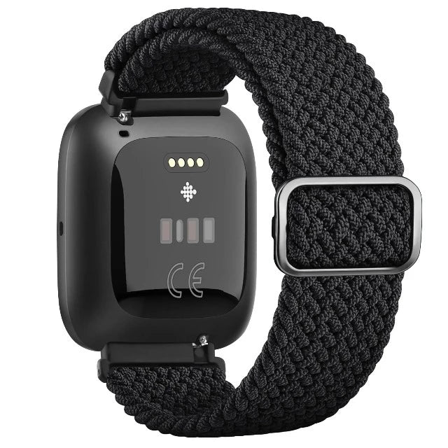 Pulsera Súper Elástica para Reloj Fitbit Versa 1 Versa 2 Versa Lite negro
