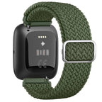 Pulsera Súper Elástica para Reloj Fitbit Versa 1 Versa 2 Versa Lite verde militar