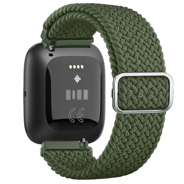 Pulsera Súper Elástica para Reloj Fitbit Versa 1 Versa 2 Versa Lite verde militar