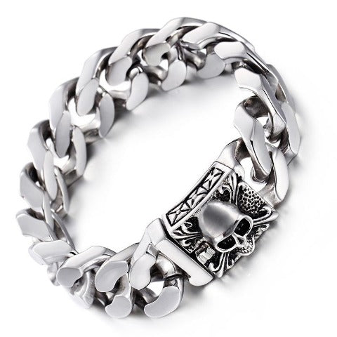 Pulsera Tête de Mort de Plata para Hombre
