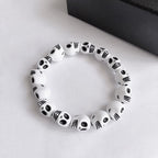Pulsera Calavera Blanco & Negro blanco