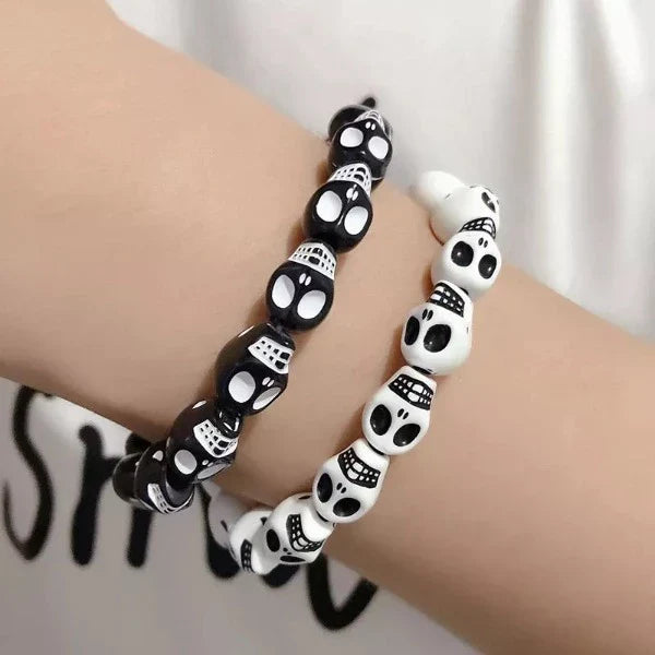 Pulsera Calavera Blanco & Negro