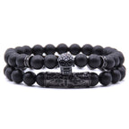 Pulsera Tête de Mort para mujer en negro