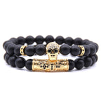 Pulsera Tête de Mort para mujer en oro