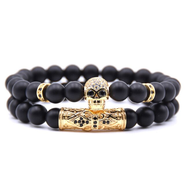 Pulsera Tête de Mort para mujer en oro