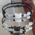 Pulsera Trenzada Gato Piedra de Luna negro 1
