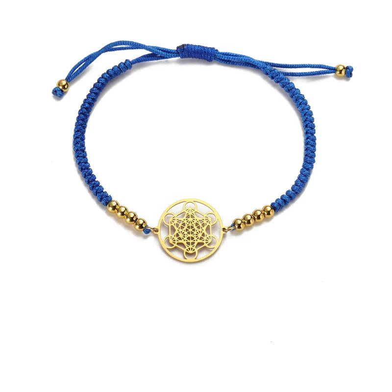 Pulsera de Mujer Colorida Cubo de Metatrón azul