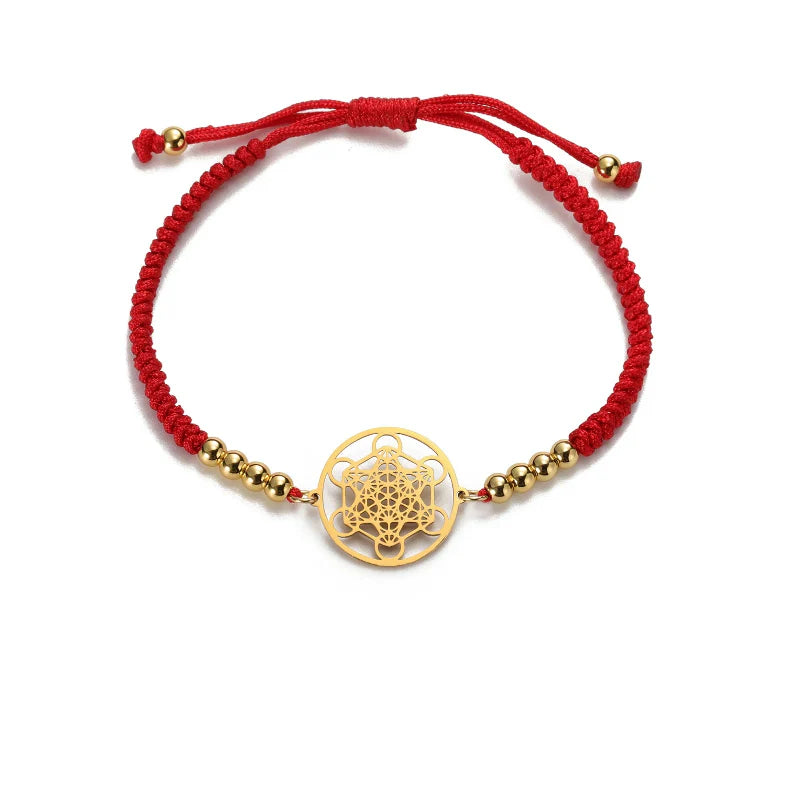 Pulsera de Mujer Colorida Cubo de Metatrón roja