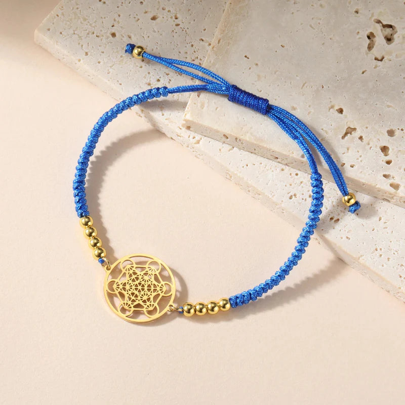Pulsera de Mujer Colorida Cubo de Metatrón azul