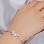 Pulsera Triple Luna Hechicería Pulsera Wiccan plata