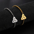 Pulsera Triquetra Nudo de la Trinidad Irlandés plata