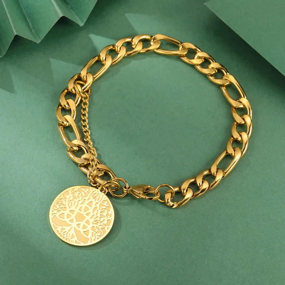 Pulsera Triquetra Nudo de la Trinidad oro