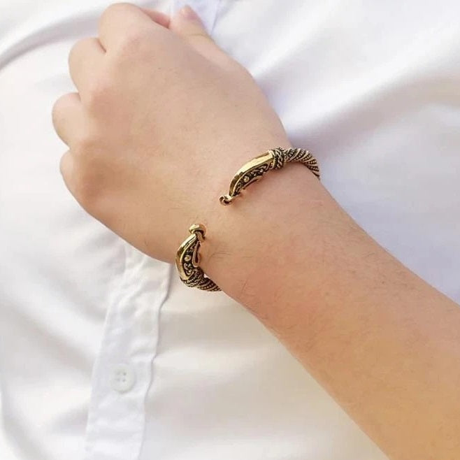 Pulsera Vikinga Ragnar (Plata o Dorado)